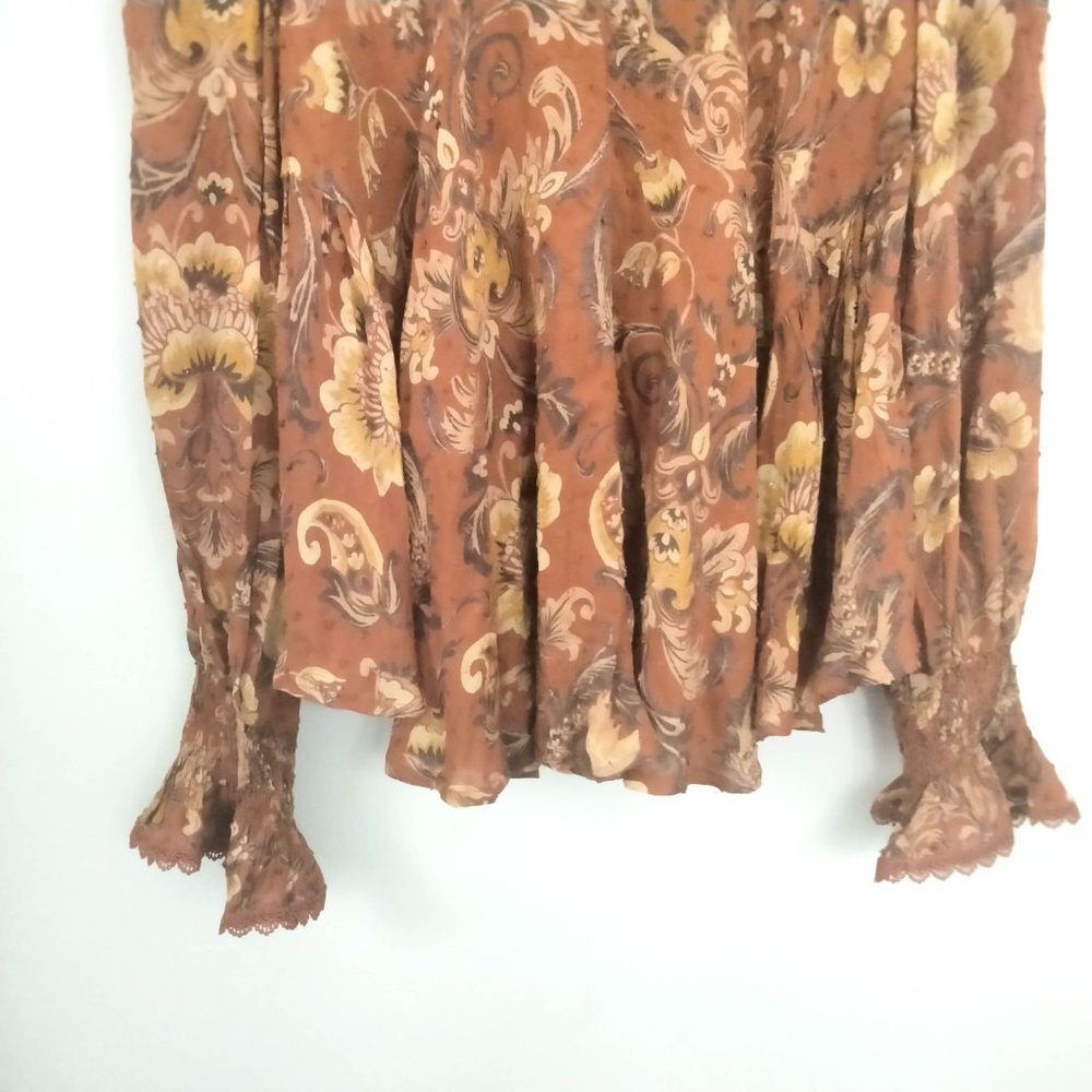 Spell & the Gypsy Aurora Blouse in Burnt Umber XS NWT - Picture 4 of 7
